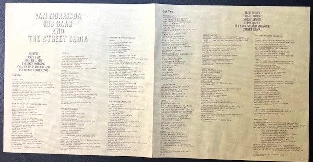 Van Morrison – His Band And The Street Choir - Maple City Music