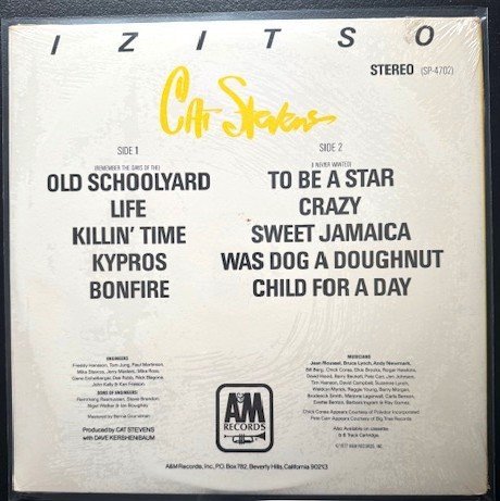 Cat Stevens – Izitso (LP, Gatefold, 1977, A&M Records SP-4702, Canada Pressing, Sealed) - Maple City Music