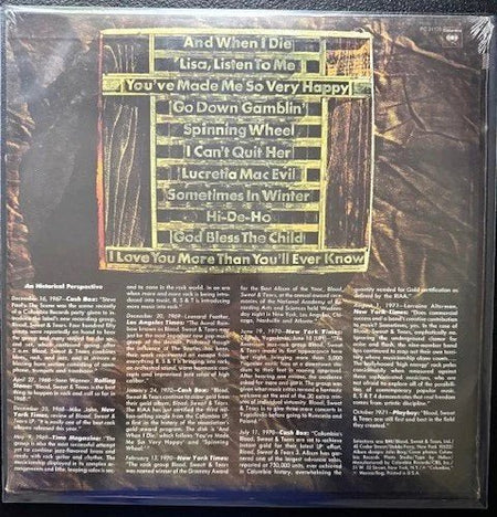 Blood, Sweat & Tears ‎– Blood, Sweat & Tears Greatest Hits (Used) - Maple City Music