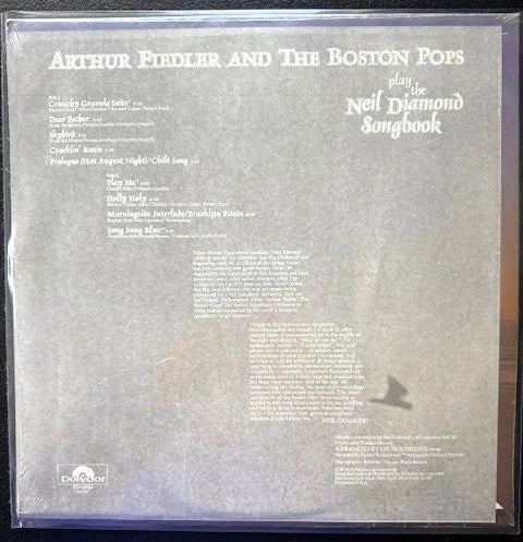 Arthur Fiedler And The Boston Pops – Play The Neil Diamond Songbook (LP, 1975, Polydor PD 6053, US Pressing) - Maple City Music