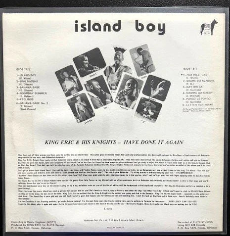King Eric & His Knights – Island Boy (Used) - Maple City Music