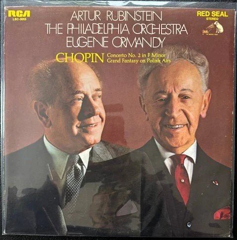 Artur Rubinstein*, The Philadelphia Orchestra, Eugene Ormandy : Chopin* – Concerto No. 2 In F Minor / Grand Fantasy On Polish Airs (Used) - Maple City Music