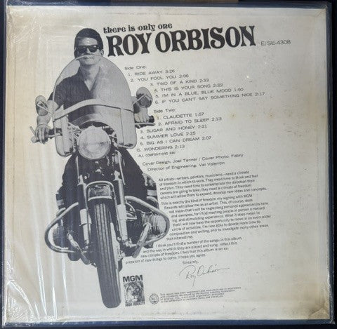 Roy Orbison – There Is Only One Roy Orbison (LP, Album, Mono, 1965, MGM Records E-4308 / E4308)