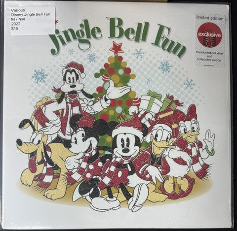 Various – Disney Jingle Bell Fun (LP, Album, Red Translucent, 2022, Walt Disney Records D004040501)