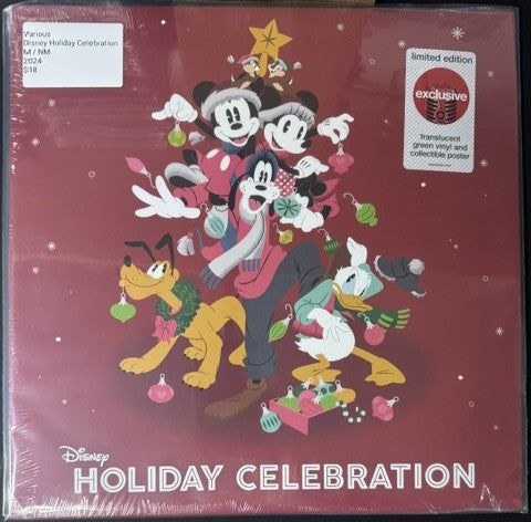 Various – Disney Holiday Celebration (LP, Album, Limited Edition, Reissue, Stereo, Green, Translucent, 2024, Walt Disney Records D004524401)