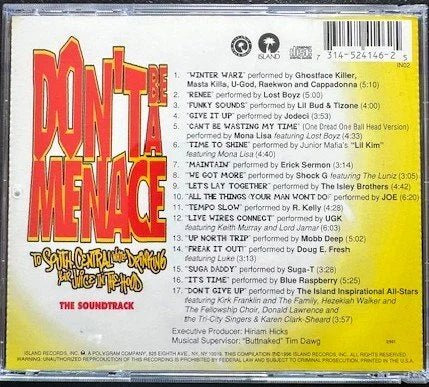 Various – Don't Be A Menace To South Central While Drinking Your Juice In The Hood (The Soundtrack) (Used) - Maple City Music