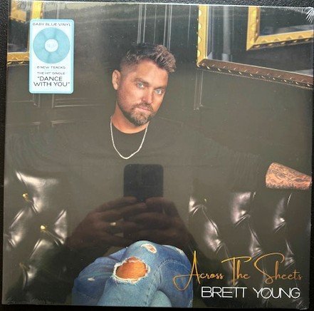 Brett Young – Across The Sheets (LP, Baby Blue Vinyl, 2023, BMLG Records BMXBY0300) - Maple City Music