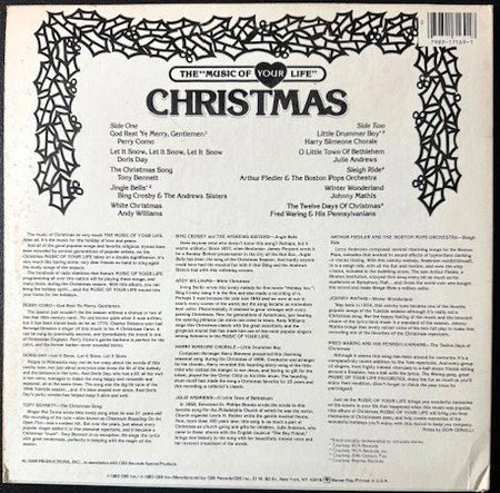 Various – The "Music of Your Life" Christmas (LP, 1983, CBS P 17169) - Maple City Music