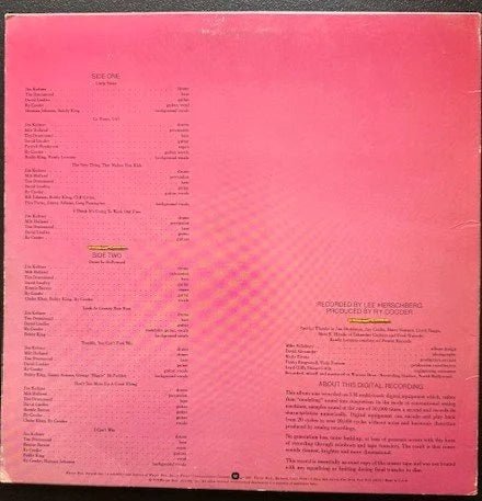 Ry Cooder – Bop Till You Drop (Vinyl LP, 1979, Warner Bros. BSK 3358) - Maple City Music