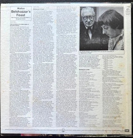 Walton, André Previn, London Symphony Orchestra & Chorus, John Shirley-Quirk – Belshazzar's Feast / Improvisations On An Impromptu Of Benjamin Britten (Used) - Maple City Music