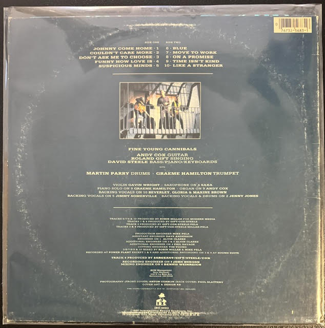 Fine Young Cannibals – Fine Young Cannibals (Vinyl, LP, Album, Club Edition, Stereo, Columbia Record Club, 1985, I.R.S. Records IRS-5683)