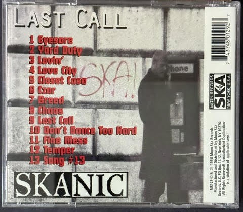 Skanic – Last Call (CD, 1998, Moon Ska MR129, US)