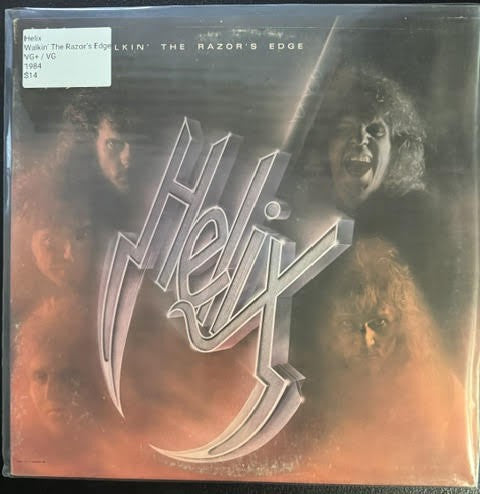 Helix – Walkin' The Razor's Edge (Vinyl LP, 1984, Capitol Records ST-512362, US Columbia House Club Edition, Carrollton Pressing)