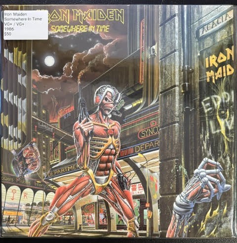 Iron Maiden – Somewhere In Time (Vinyl LP, 1986, Capitol Records SJ-12524, US SRC Pressing)