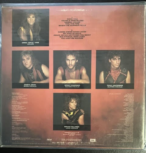 Helix – Walkin' The Razor's Edge (Vinyl LP, 1984, Capitol Records ST-512362, US Columbia House Club Edition, Carrollton Pressing)