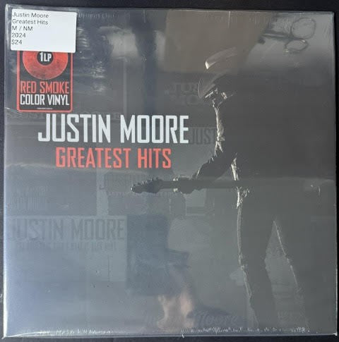 Justin Moore – Greatest Hits (LP, Compilation, Red Smoke, 2024, The Valory Music Co. VMCJM0570A)