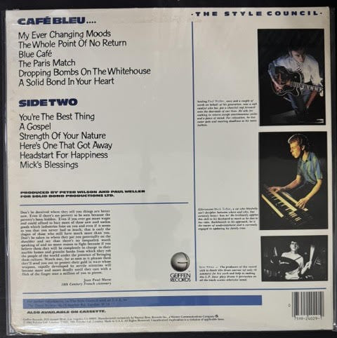 The Style Council – My Ever Changing Moods (Vinyl LP, 1984, Geffen Records GHS 4029, Winchester Pressing)