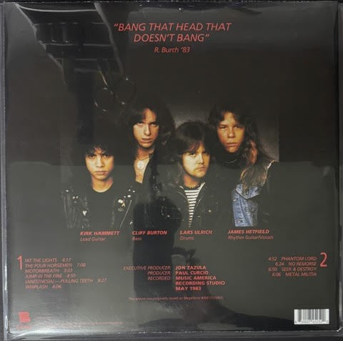 Metallica – Kill 'Em All (Vinyl LP, 2016, Blackened BLCKND003R-1, Remastered Pallas USA Pressing)