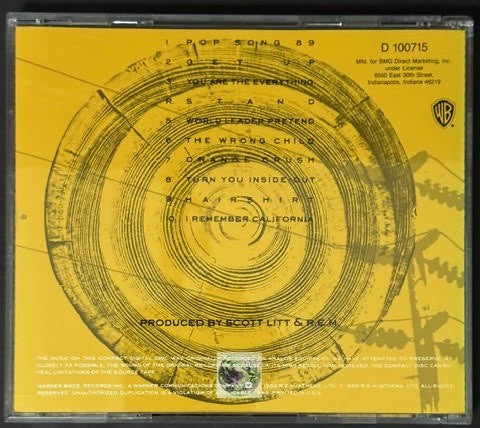 R.E.M. – Green (CD, Warner Bros. Records 9 25795-2, BMG Club Edition D 100715)