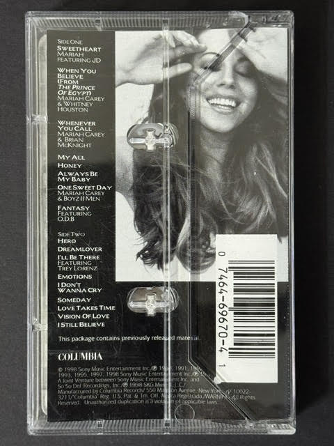 Mariah Carey – #1's (Cassette, 1998, Columbia CT 69670)