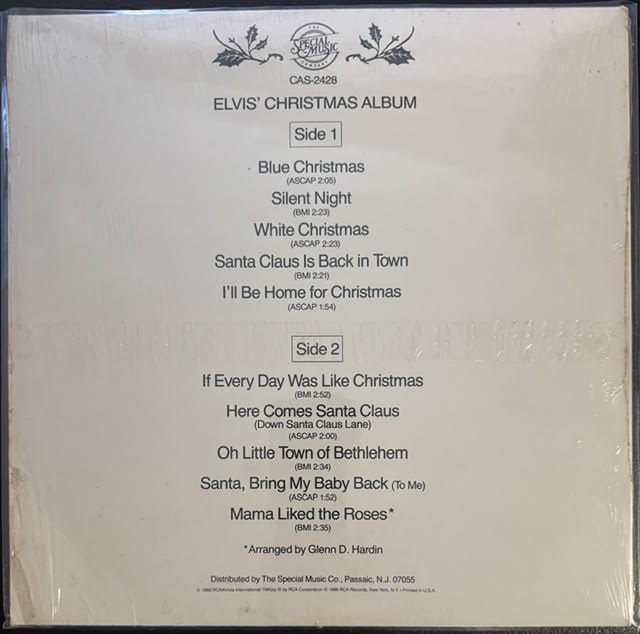 Elvis Presley – Elvis' Christmas Album (LP, Album, Reissue, Pickwick CAS-2428)