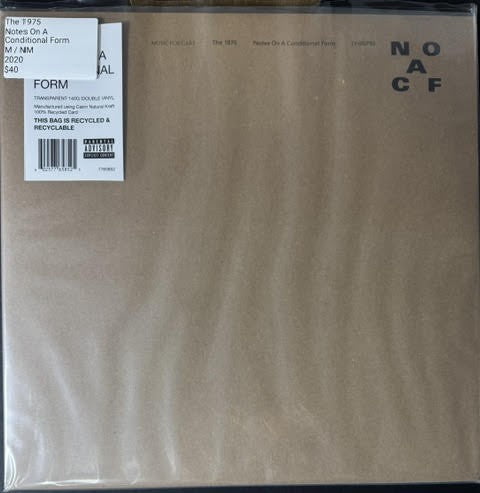 The 1975 – Notes On A Conditional Form (2×Vinyl, LP, Album, Stereo, Clear, 2020, Dirty Hit DH00753)