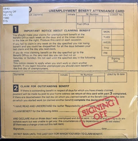 UB40 – Signing Off (LP + 12" 45 RPM, 1980, Graduate Records GRADLP 2, Portugal)