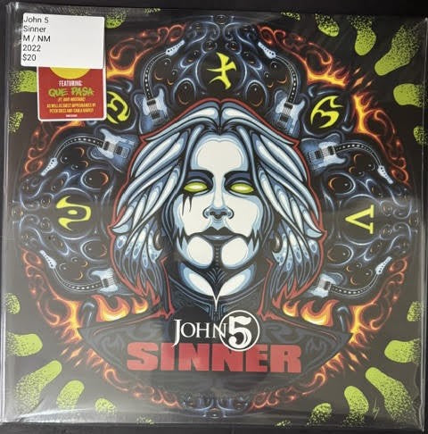 John 5 – Sinner (Vinyl, 2022, Big Machine Records BMRJ50100E, Yellow Vinyl)