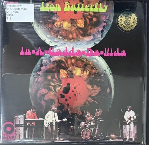 Iron Butterfly – In-A-Gadda-Da-Vida (LP, Album, Reissue, Stereo, 1969, ATCO Records SD 33-250)