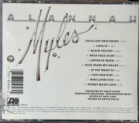 Alannah Myles – Alannah Myles (CD, Album, 1989, Atlantic 7 81956-2)