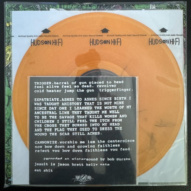 Jesuit – Discography (LP + 7", Compilation, Limited Edition, Orange Transparent Smoke / Olive Marble, 2011, Magic Bullet Records MBL127-1 / MBL127-7)