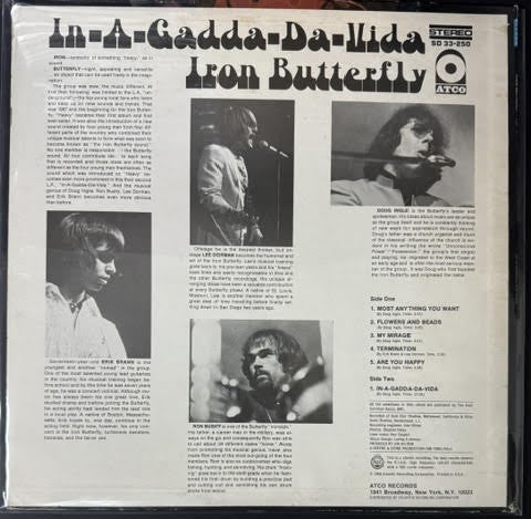 Iron Butterfly – In-A-Gadda-Da-Vida (LP, Album, Reissue, Stereo, 1969, ATCO Records SD 33-250)