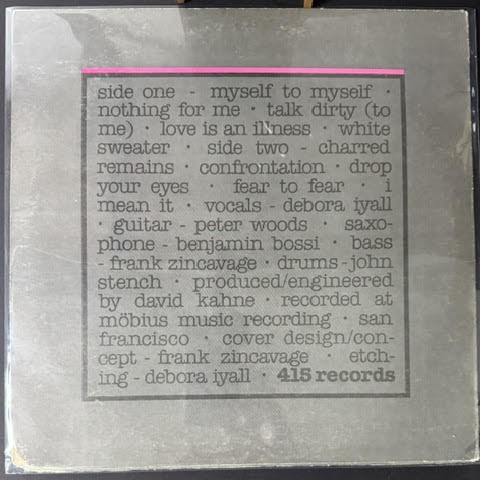Romeo Void – Itsacondition (Vinyl LP, 1981, 415 Records A-0004 / 415A-0004, US Pressing)