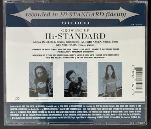Hi-Standard – Growing Up (CD, 1996, Fat Wreck Chords FAT534-2)