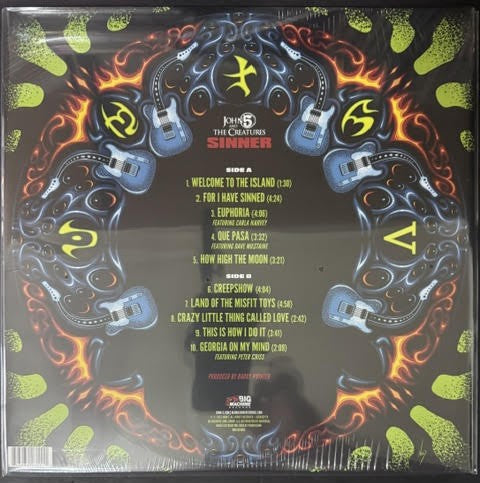 John 5 – Sinner (Vinyl, 2022, Big Machine Records BMRJ50100E, Yellow Vinyl)