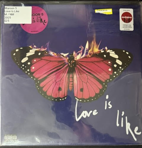 Maroon 5 – Love Is Like (Vinyl LP, 2025, 222 Records / Interscope 602478504396, Target Exclusive Bubblegum Vinyl)