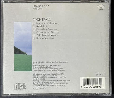 David Lanz – Nightfall (CD, Album, Narada ND-61006)