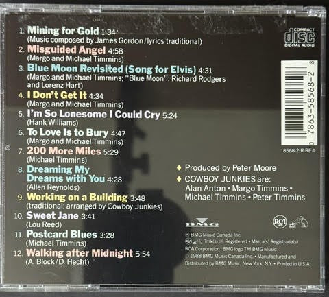 Cowboy Junkies – The Trinity Session (CD, RCA 8568-2-R, US JVC Disc America Repress)