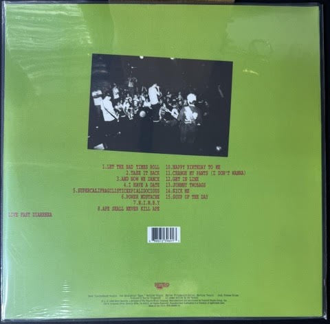 The Vandals – Live Fast Diarrhea (LP, Album, Reissue, Green Translucent, 2016, Nitro Records NTO-39691-01)