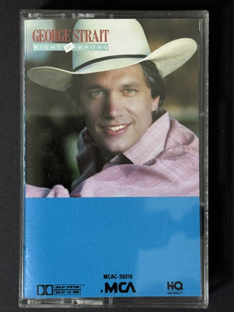 George Strait – Right Or Wrong (Cassette, MCA Records MCAC-39316, Clear Shell Reissue, Dolby HX Pro)