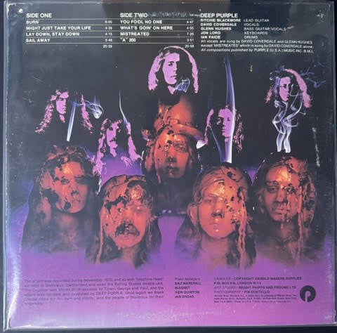 Deep Purple – Burn (LP, Album, Pitman, 1974, Warner Bros. Records – W 2766 / Purple Records – W 2766)