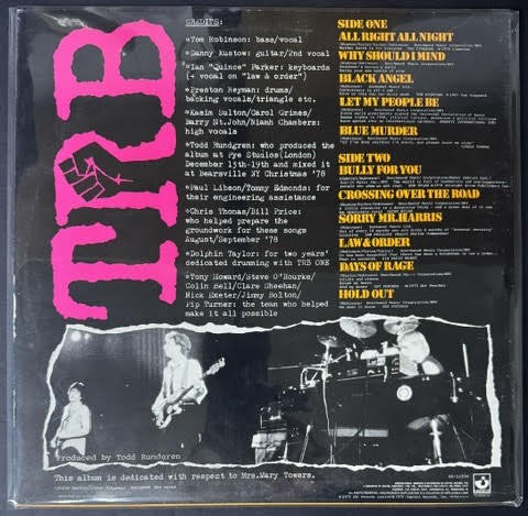 Tom Robinson Band – TRB Two (Vinyl, LP, Album, Winchester Pressing, 1979, Harvest)