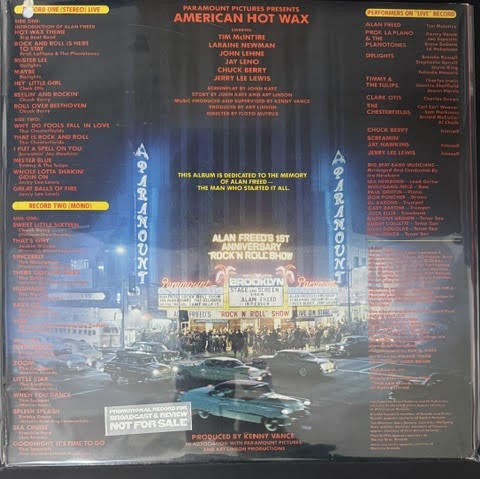 Various – The Original Soundtrack Album From The Paramount Motion Picture "American Hot Wax" (2x Vinyl LP, 1978, A&M Records SP-6500)