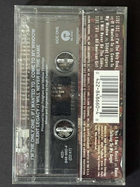 Melissa Etheridge – Yes I Am (Cassette, 1993, Island Records 422-848 660-4, Chrome, Dolby)