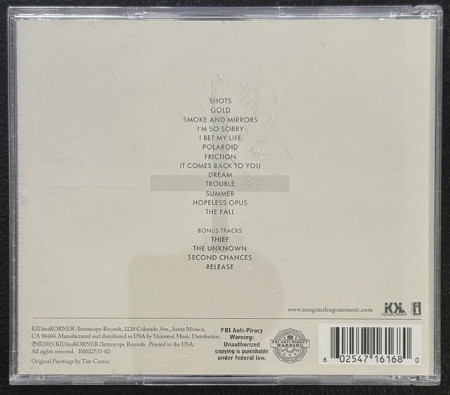Imagine Dragons – Smoke + Mirrors (CD, 2015, KIDinaKORNER / Interscope Records B0022511-02)
