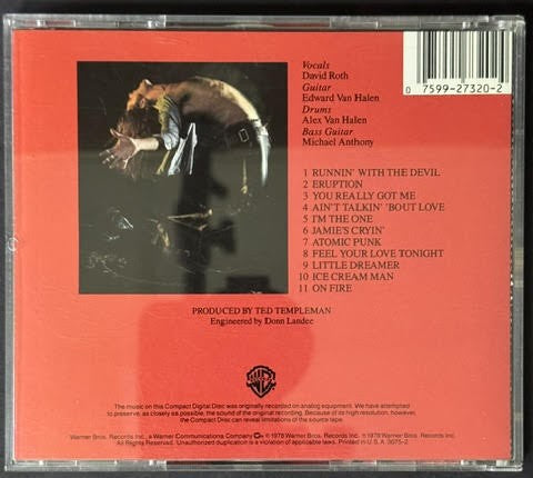 Van Halen – Van Halen (CD, 1993, Warner Bros. Records 3075-2, US Reissue)