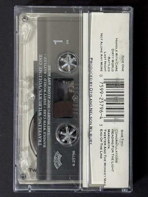 Traveling Wilburys – Volume One (Cassette, 1988, Wilbury Records 9 25796-4, Allied Record Company)