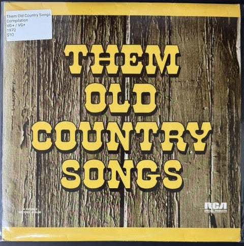 Various – Them Old Country Songs (2x Vinyl LP, 1972, RCA Special Products/Tampa PRS 404, Indianapolis Pressing, Dynaflex)