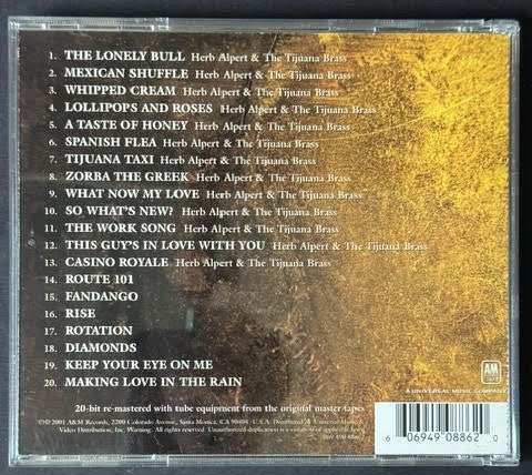 Herb Alpert – Definitive Hits (CD, 2001, A&M Records 069 490 886-2, Remastered)