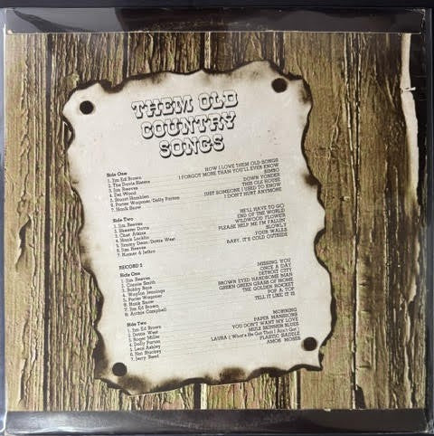 Various – Them Old Country Songs (2x Vinyl LP, 1972, RCA Special Products/Tampa PRS 404, Indianapolis Pressing, Dynaflex)
